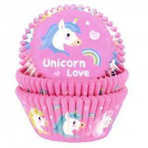 Muffinformen - Hot Pink - Unicorn Love - 50er-Pack