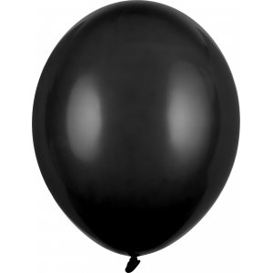 Pastellballons - Premium 27 cm - Schwarz - 10er-Pack