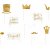 Photo Booth - Hochzeit - Gold - 10er-Pack