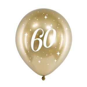 Luftballons - Milestone 60 - Gold - 6er-Pack