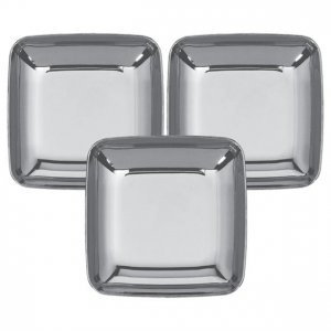 Miniteller - Buffet & Mingle - Silber - 30er-Pack