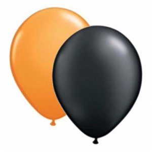 Luftballons - Schwarz/Orange - 10er-Pack