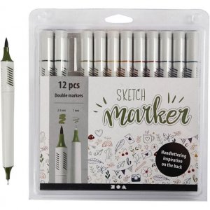 Bleistifte - Skizzenmarker - 12er-Pack - matte Farben