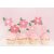 Kuchenspiee - Blumen - Rosa/Wei - 8er-Pack